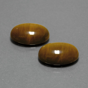 Tiger's eye naturale marrone da  ct, taglio ovale, opaco