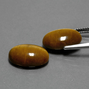 Tiger's eye naturale marrone da  ct, taglio ovale, opaco