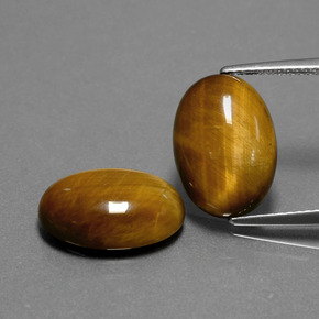 Tiger's eye naturale marrone da  ct, taglio ovale, opaco