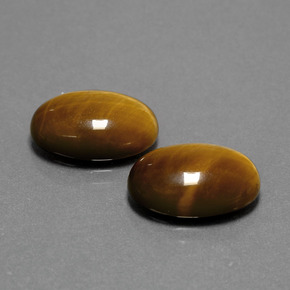 Tiger's eye naturale marrone da  ct, taglio ovale, opaco