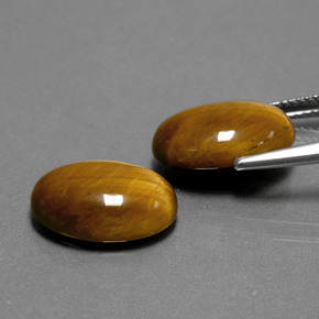 Tiger's eye naturale marrone da  ct, taglio ovale, opaco