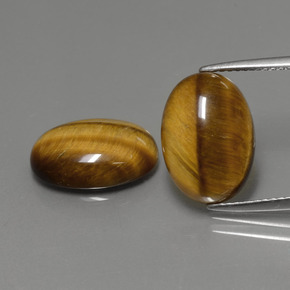 Tiger's eye naturale marrone da  ct, taglio ovale, opaco