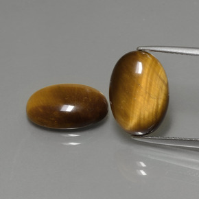 Tiger's eye naturale marrone da  ct, taglio ovale, opaco