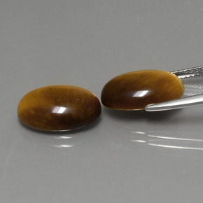 Tiger's eye naturale marrone da  ct, taglio ovale, opaco