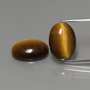 Tiger's eye naturale marrone da  ct, taglio ovale, opaco