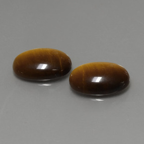 Tiger's eye naturale marrone da  ct, taglio ovale, opaco