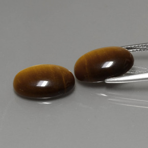 Tiger's eye naturale marrone da  ct, taglio ovale, opaco