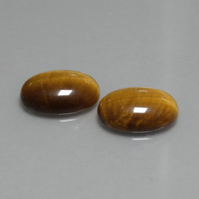 Tiger's eye naturale marrone da 9,08 ct, taglio ovale, opaco