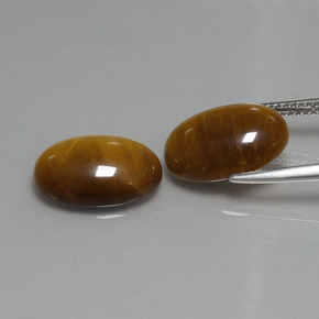 Tiger's eye naturale marrone da 9,04 ct, taglio ovale, opaco