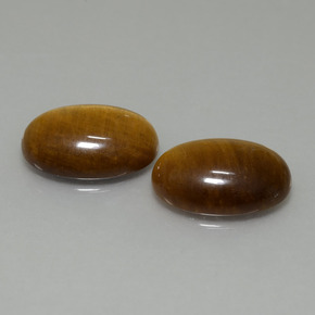 Tiger's eye naturale marrone da 9,19 ct, taglio ovale, opaco