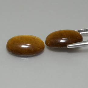 Tiger's eye naturale marrone da 9,19 ct, taglio ovale, opaco