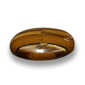 Tiger's eye naturale marrone da 33,59 ct, taglio ovale, opaco