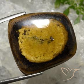 Occhio di tigre Marrone giallastro naturale da 43.20 ct, Taglio a fantasia, Opaco