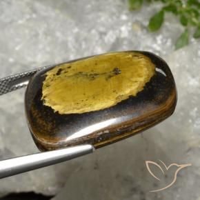 Occhio di tigre Marrone giallastro naturale da 43.20 ct, Taglio a fantasia, Opaco