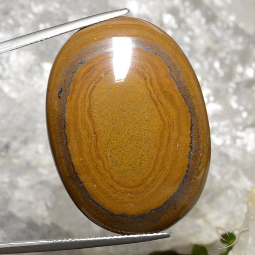 Occhio di tigre Marrone dorato naturale da 63.98 ct, Ovale, Opaco