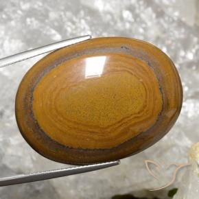 Occhio di tigre Marrone dorato naturale da 63.98 ct, Ovale, Opaco