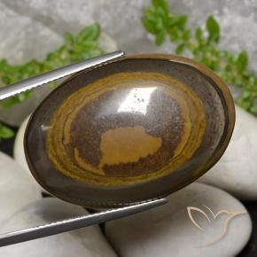 Occhio di tigre Marrone caldo naturale da 39.14 ct, Ovale, Opaco
