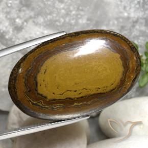 Occhio di tigre Marrone caldo naturale da 51.22 ct, Ovale, Opaco