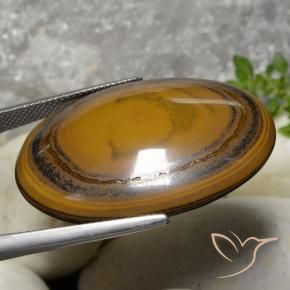 Occhio di tigre Marrone medio-scuro naturale da 59.70 ct, Ovale, Opaco