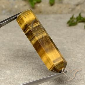 Occhio di tigre Marrone giallastro naturale da 22.34 ct, Taglio a fantasia, Opaco