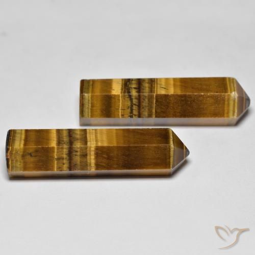 Gemme di Occhio di tigre Marrone medio naturale da 39.60 ct, Taglio a fantasia, Opaco