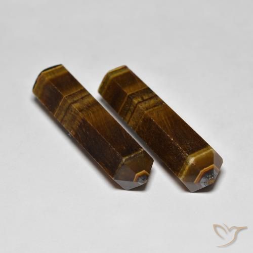 Gemme di Occhio di tigre Marrone medio naturale da 39.60 ct, Taglio a fantasia, Opaco