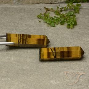 Gemme di Occhio di tigre Marrone giallastro naturale da 44.33 ct, Taglio a fantasia, Opaco