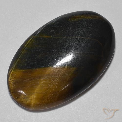 Occhio di tigre Oro Marrone naturale da 14.26 ct, Ovale, Opaco
