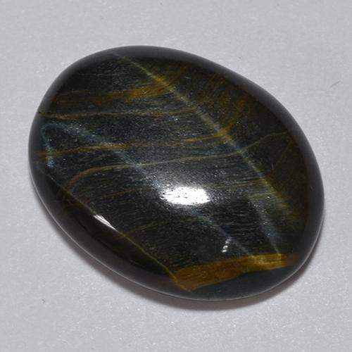 Tiger's eye naturale multicolore da 11,75 ct, taglio ovale, opaco