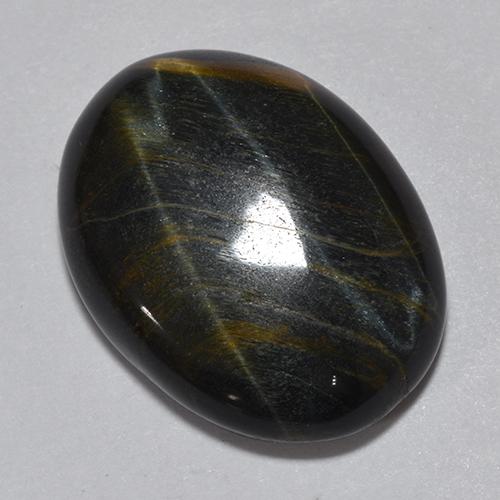Tiger's eye naturale multicolore da 11,75 ct, taglio ovale, opaco