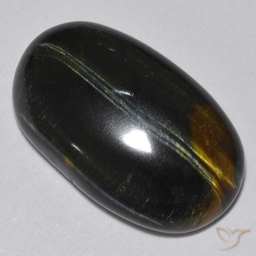 Occhio di tigre Oro Marrone naturale da 14.57 ct, Ovale, Opaco