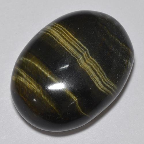 Tiger's eye naturale multicolore da 19,06 ct, taglio ovale, opaco