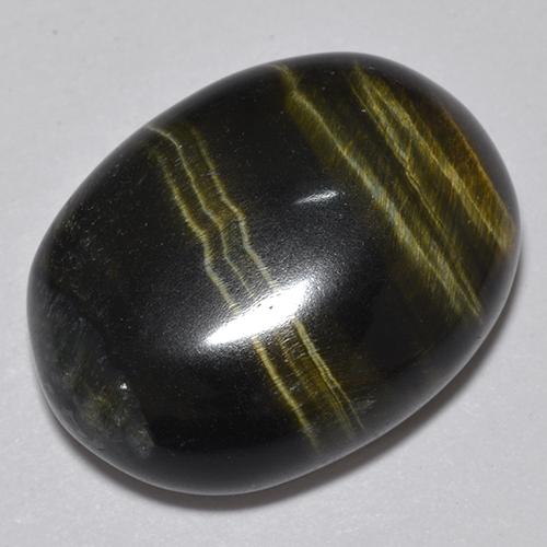 Tiger's eye naturale multicolore da 19,06 ct, taglio ovale, opaco