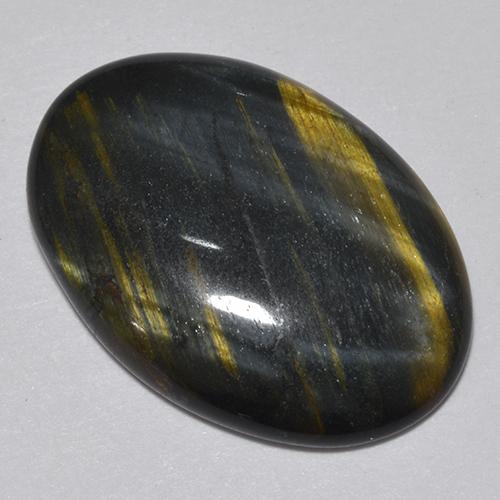 Tiger's eye naturale multicolore da 9,44 ct, taglio ovale, opaco