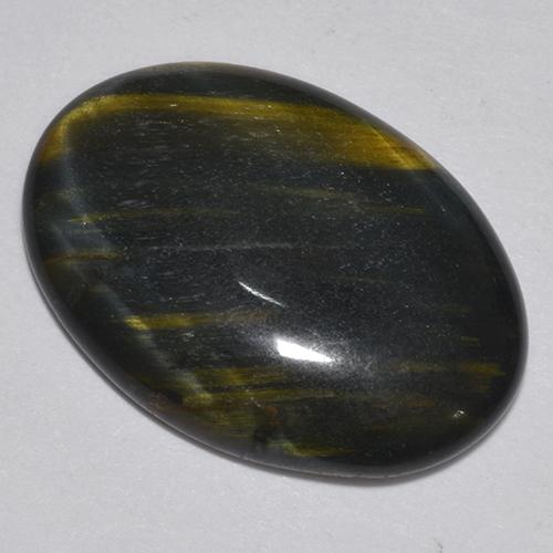 Tiger's eye naturale multicolore da 9,44 ct, taglio ovale, opaco