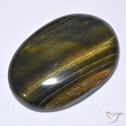19.75ct Naturale Oro Marrone Occhio di tigre, Ovale, Opaco