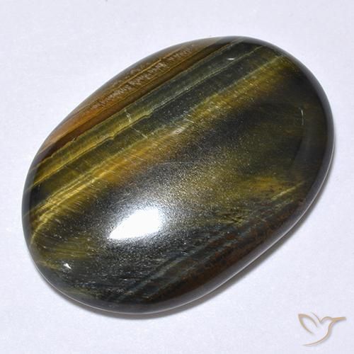 Occhio di tigre Oro Marrone naturale da 19.75 ct, Ovale, Opaco
