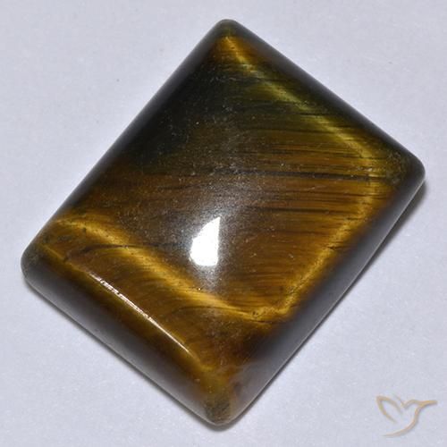 Occhio di tigre Oro Marrone naturale da 18.03 ct, Taglio a baguette, Opaco