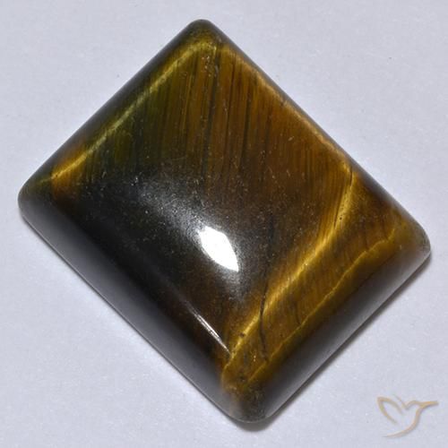 Occhio di tigre Oro Marrone naturale da 18.03 ct, Taglio a baguette, Opaco