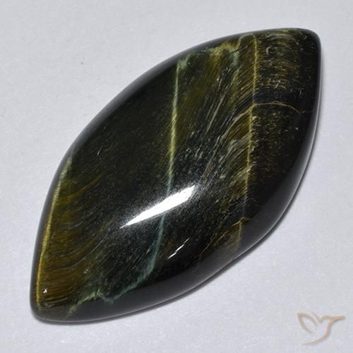 Occhio di tigre Oro Marrone naturale da 14.20 ct, Taglio marquise, Opaco