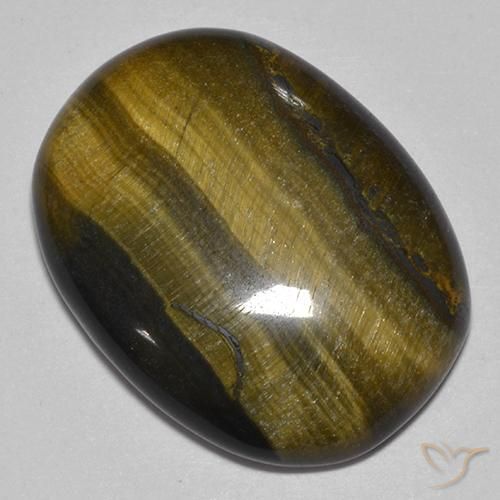 Occhio di tigre Oro Marrone naturale da 22.23 ct, Ovale, Opaco