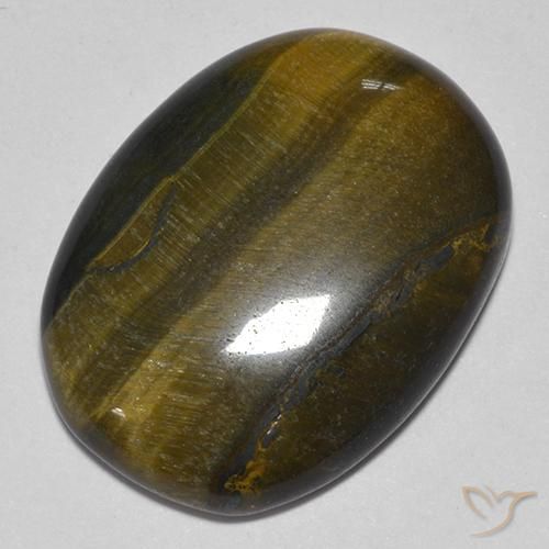 Occhio di tigre Oro Marrone naturale da 22.23 ct, Ovale, Opaco