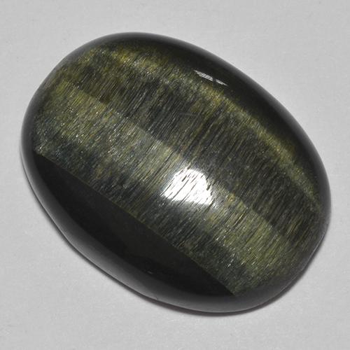 Tiger's eye naturale multicolore da 30,08 ct, taglio ovale, opaco