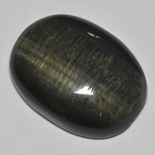 Tiger's eye naturale multicolore da 30,08 ct, taglio ovale, opaco