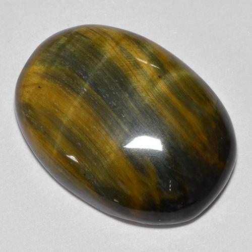 Occhio di tigre Multicolore naturale da 24.37 ct, Taglio ovale, Opaco