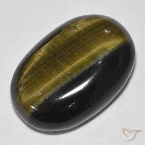 Occhio di tigre Oro Marrone naturale da 19.25 ct, Ovale, Opaco