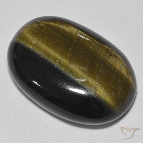 Occhio di tigre Oro Marrone naturale da 19.25 ct, Ovale, Opaco