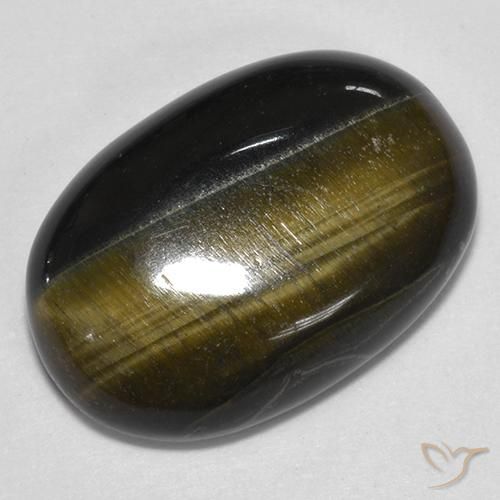 Occhio di tigre Oro Marrone naturale da 19.25 ct, Ovale, Opaco