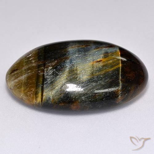 Occhio di tigre Oro Marrone naturale da 20.43 ct, Ovale, Opaco