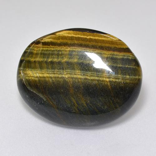 Tiger's eye naturale multicolore da 12,92 ct, taglio ovale, opaco